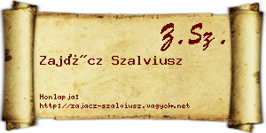 Zajácz Szalviusz névjegykártya